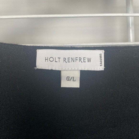 Holt Renfrew Black Pullover Sweater Large - Picture 3 of 7